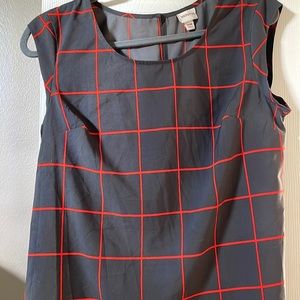 Merona orange and Grey blouse